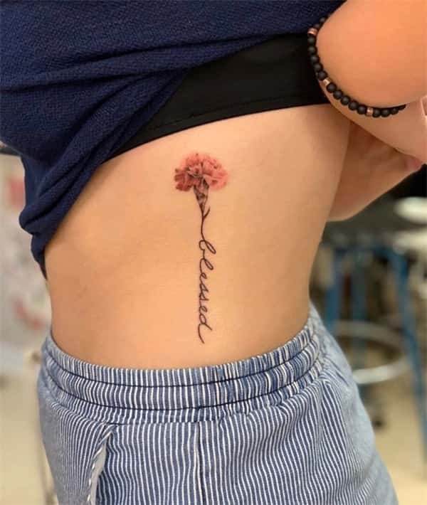 Tatouage de l'œillet nommé